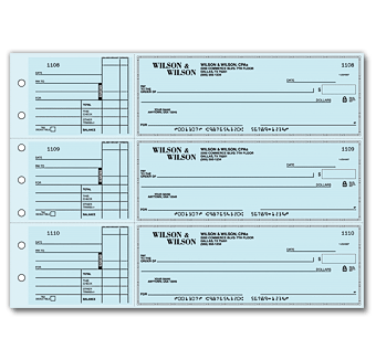 Manual Business Checks With Side Stub – 250 Checks – Your Logo & Color Choice – EGP