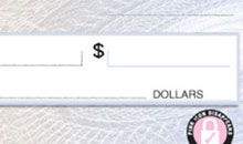 Blank check paper image